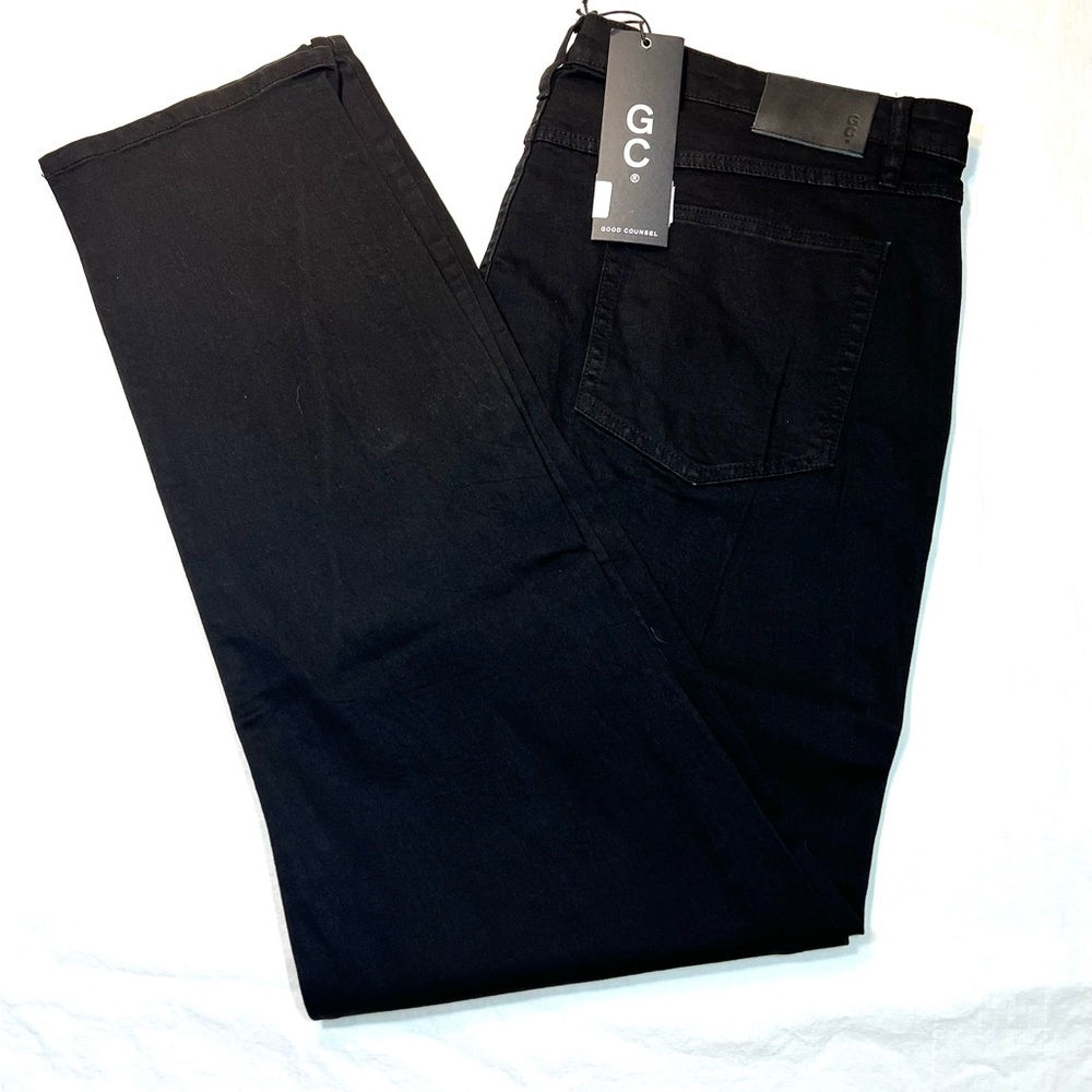 Good Counsel Men's Black Jeans Malone stretch size 48